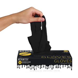 Styletek Deluxe Touch Black Nitrile Gloves