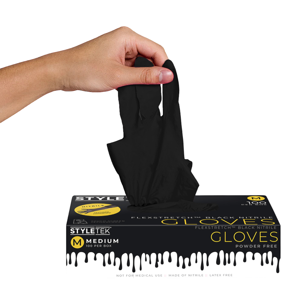 Styletek Deluxe Touch Black Nitrile Gloves